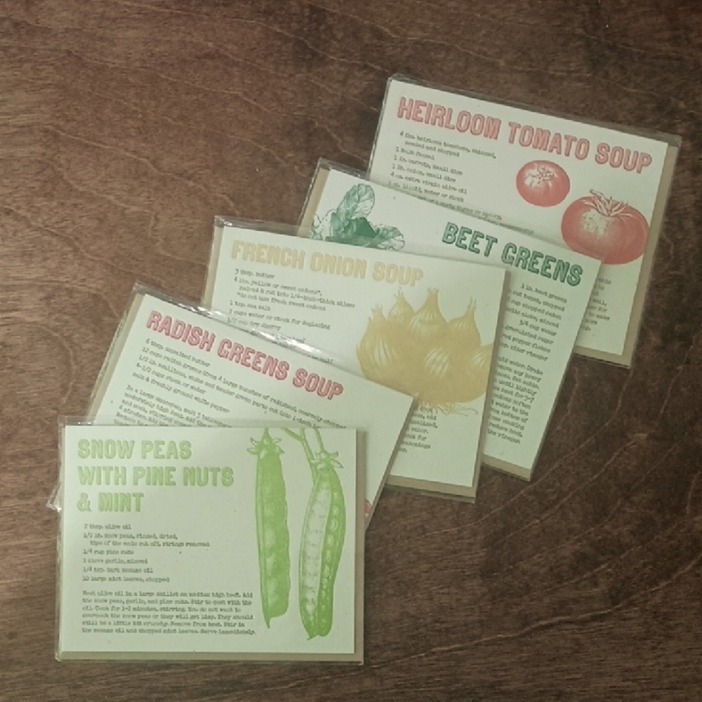 Set of Southern Cooking Recipe Greeting Cards